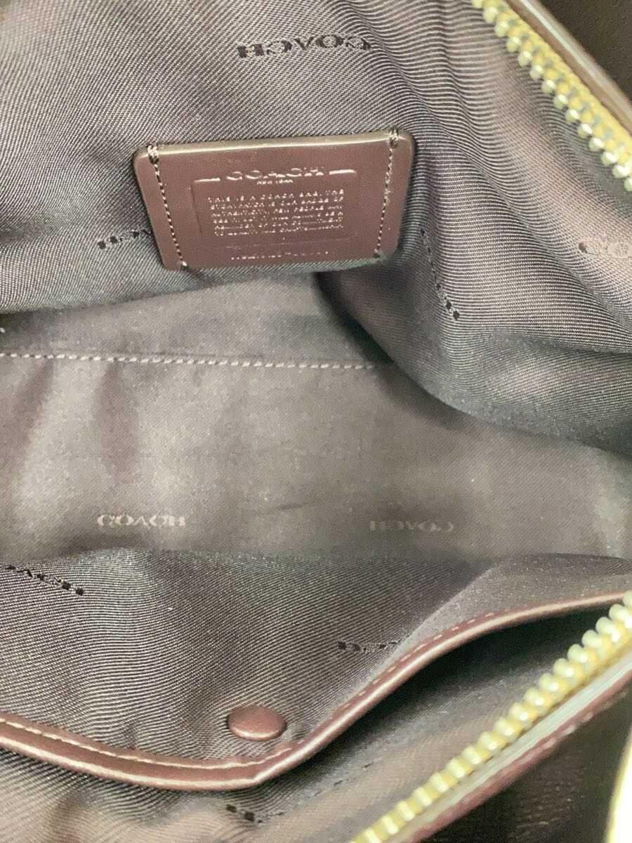 COACH handbag leather beige plain 89691 6