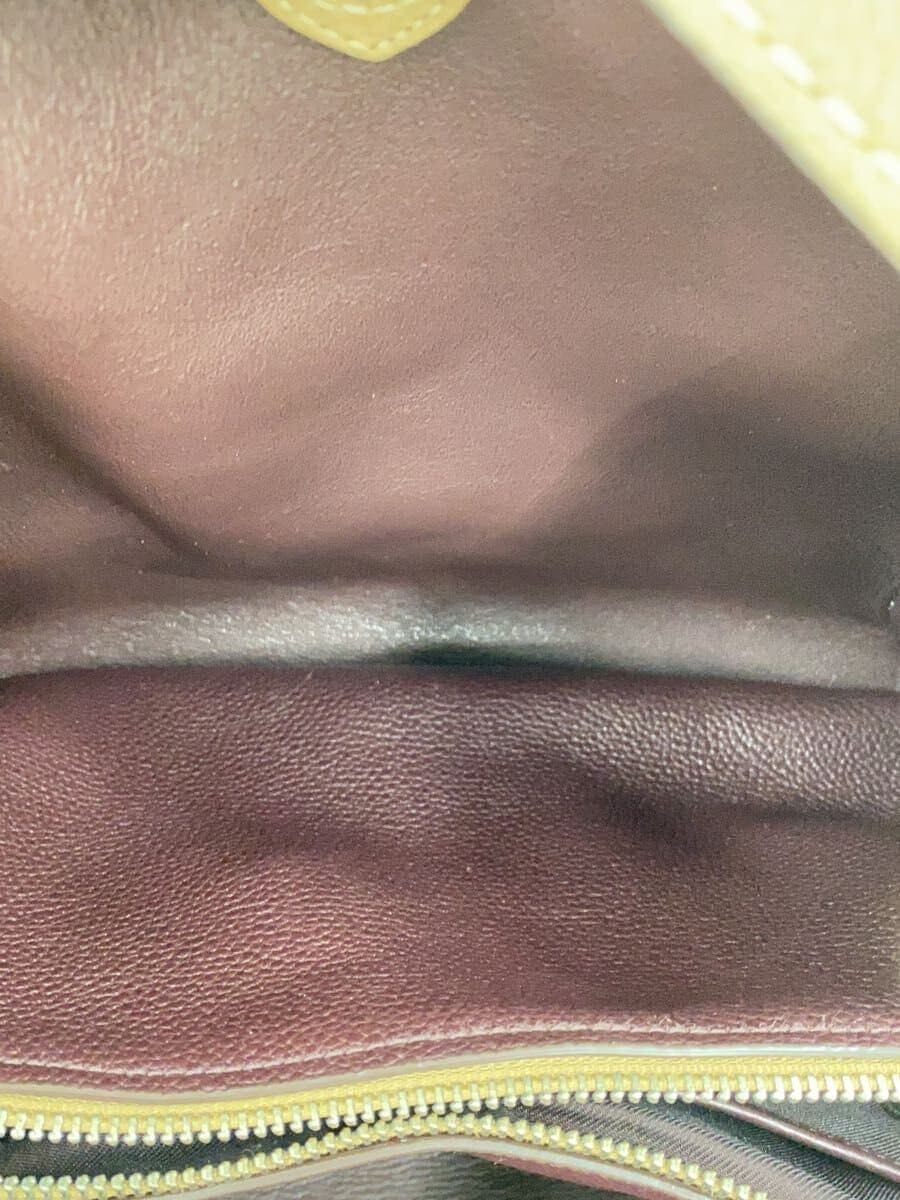 COACH handbag leather beige plain 89691 7