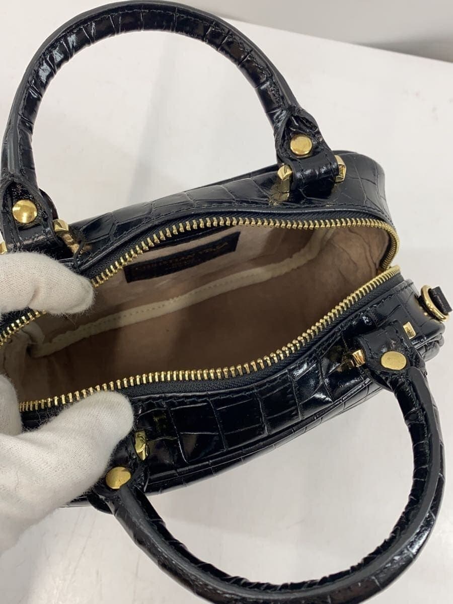 CHRISTIAN VILLA Handbag Leather Black 6