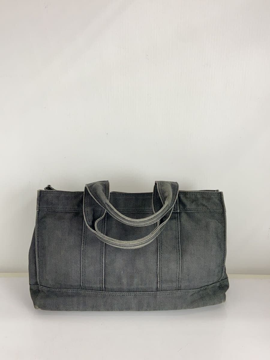 PORTER Tote Bag Canvas BLK Solid Damage Tear 3