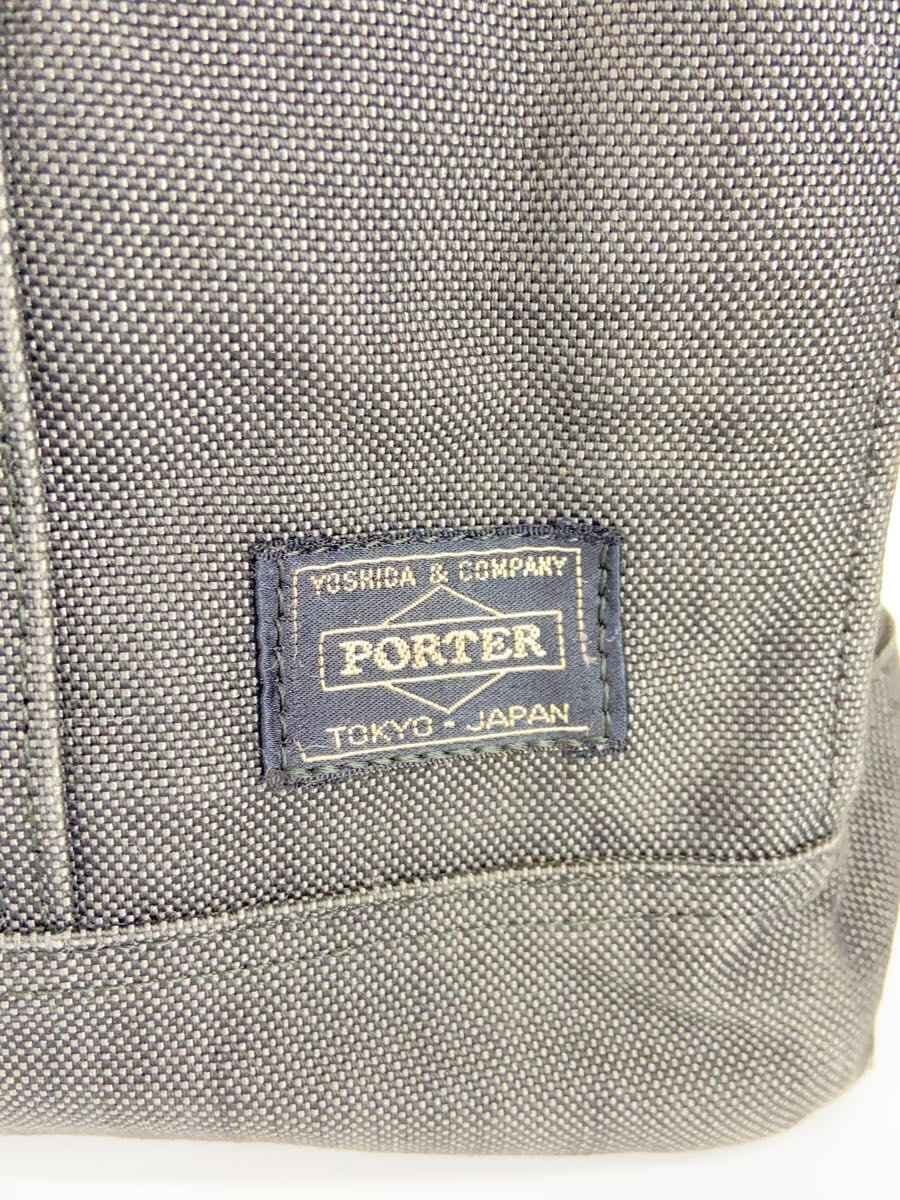 PORTER Tote Bag Canvas BLK Solid Damage Tear 5