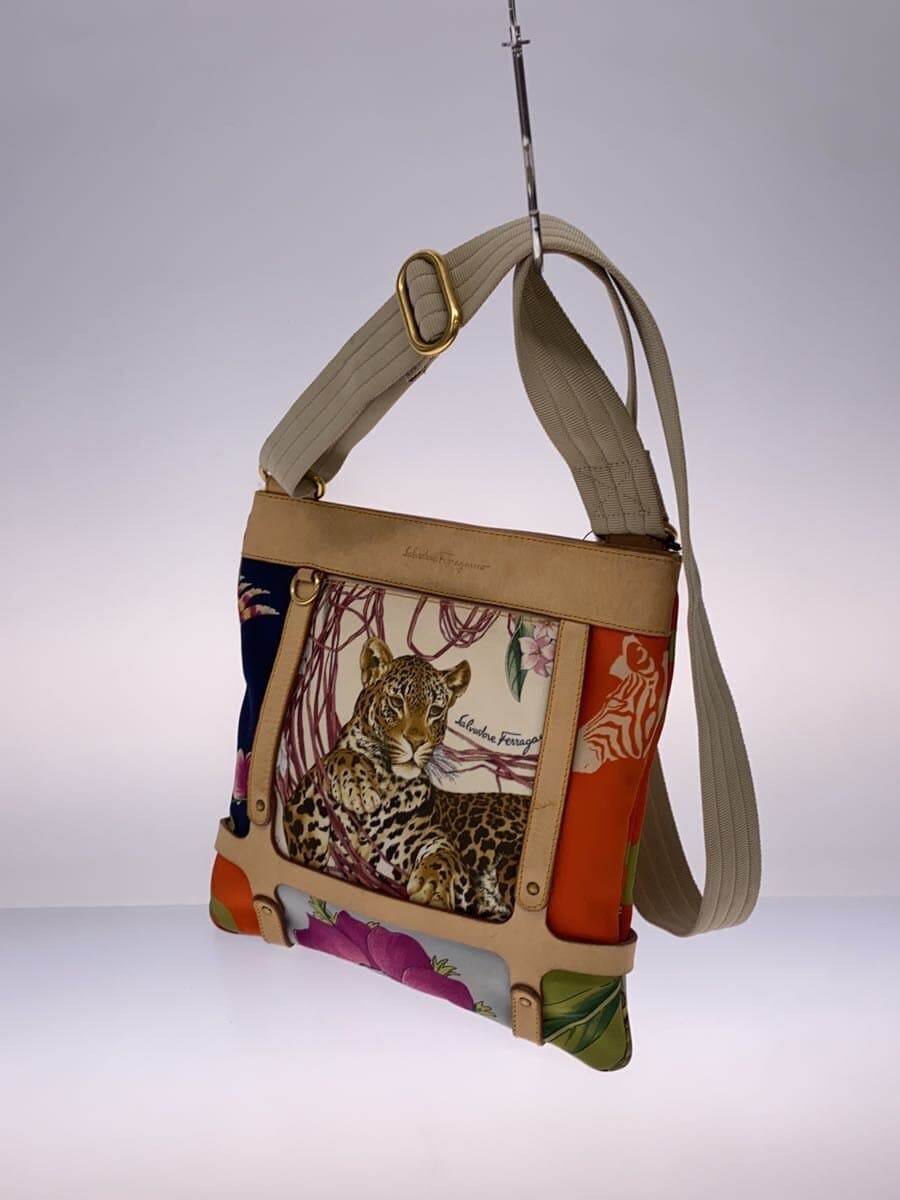 Salvatore Ferragamo shoulder bag -- multicolor all-over pattern signs of use 2