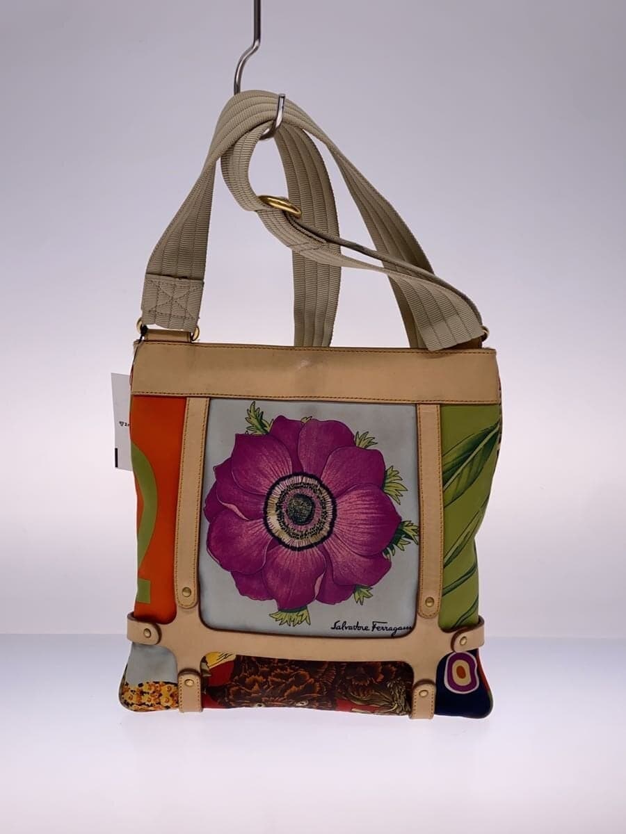 Salvatore Ferragamo shoulder bag -- multicolor all-over pattern signs of use 3