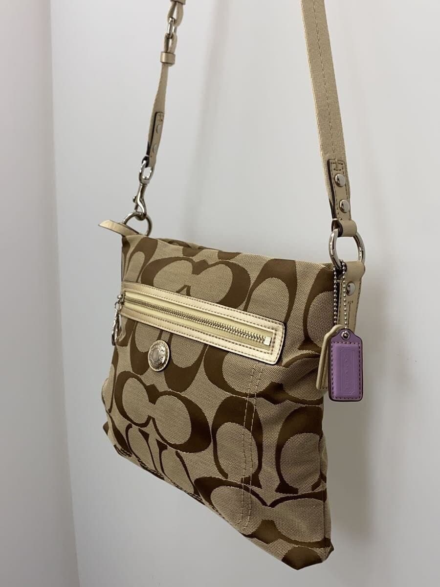 COACH Shoulder Bag Canvas BEG All Over Pattern F14869 2
