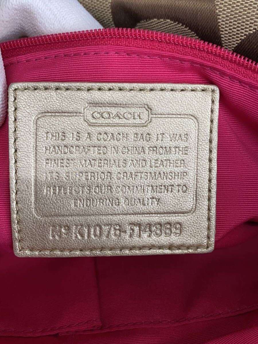 COACH Shoulder Bag Canvas BEG All Over Pattern F14869 5