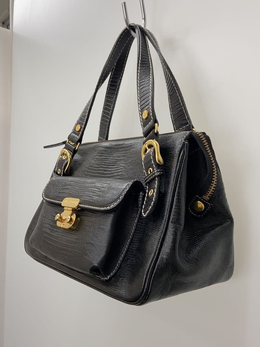 Samantha Thavasa Handbag Leather BLK Solid 2