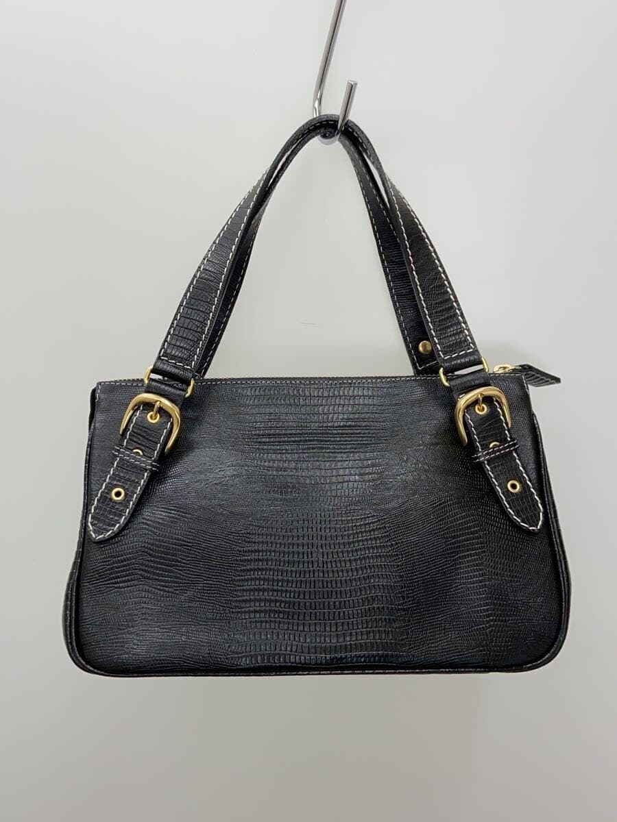Samantha Thavasa Handbag Leather BLK Solid 3