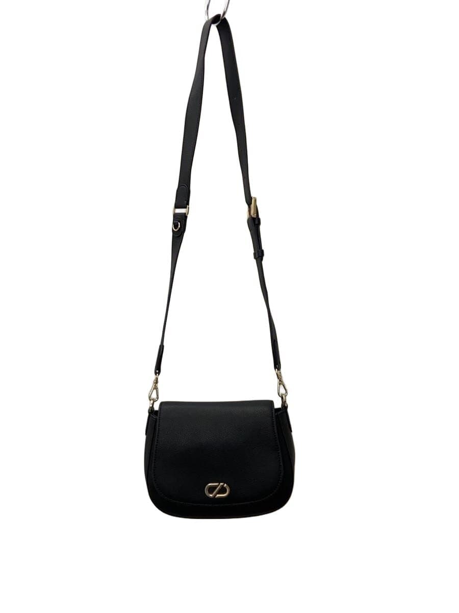 Samantha Thavasa Shoulder Bag Leather BLK Solid