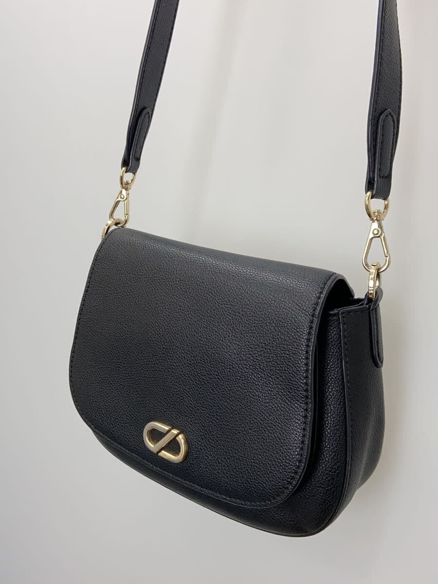 Samantha Thavasa Shoulder Bag Leather BLK Solid 2