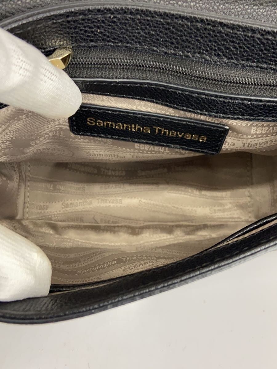 Samantha Thavasa Shoulder Bag Leather BLK Solid 6