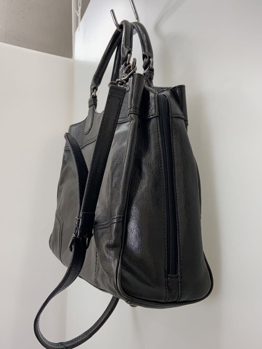 Other Brand ESTINE Tote Bag Leather BLK Solid 2-Way Corner Scuff 2