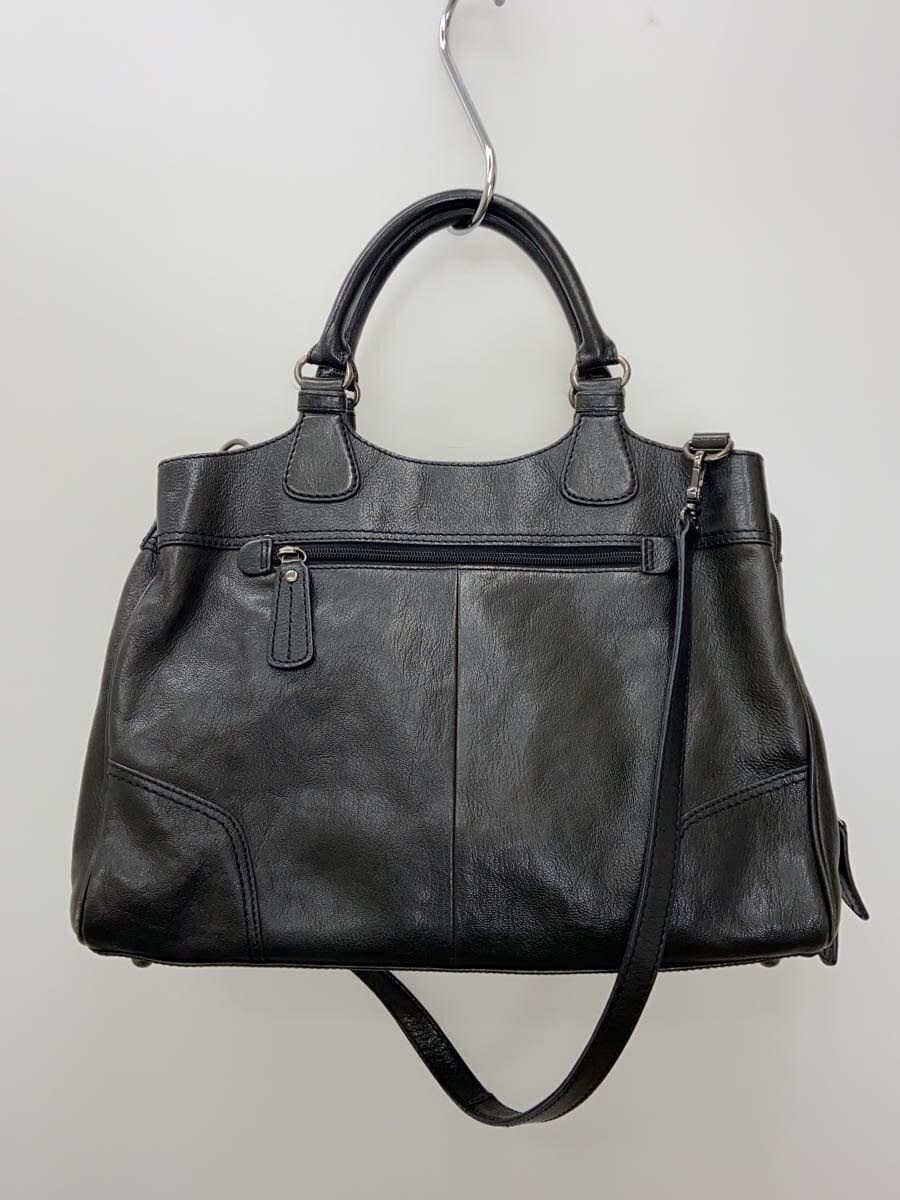 Other Brand ESTINE Tote Bag Leather BLK Solid 2-Way Corner Scuff 3