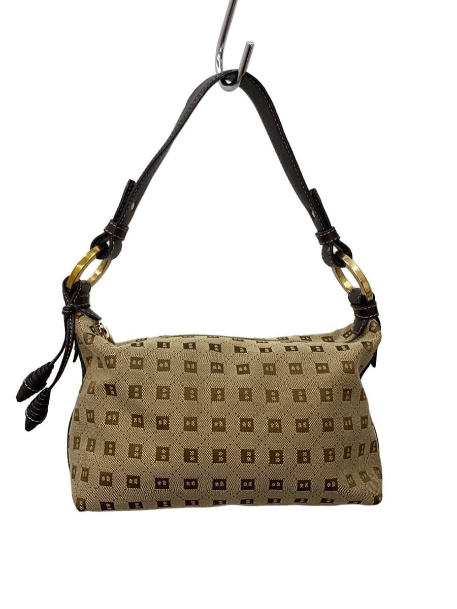 BALLY Handbag Canvas BEG All Over Pattern