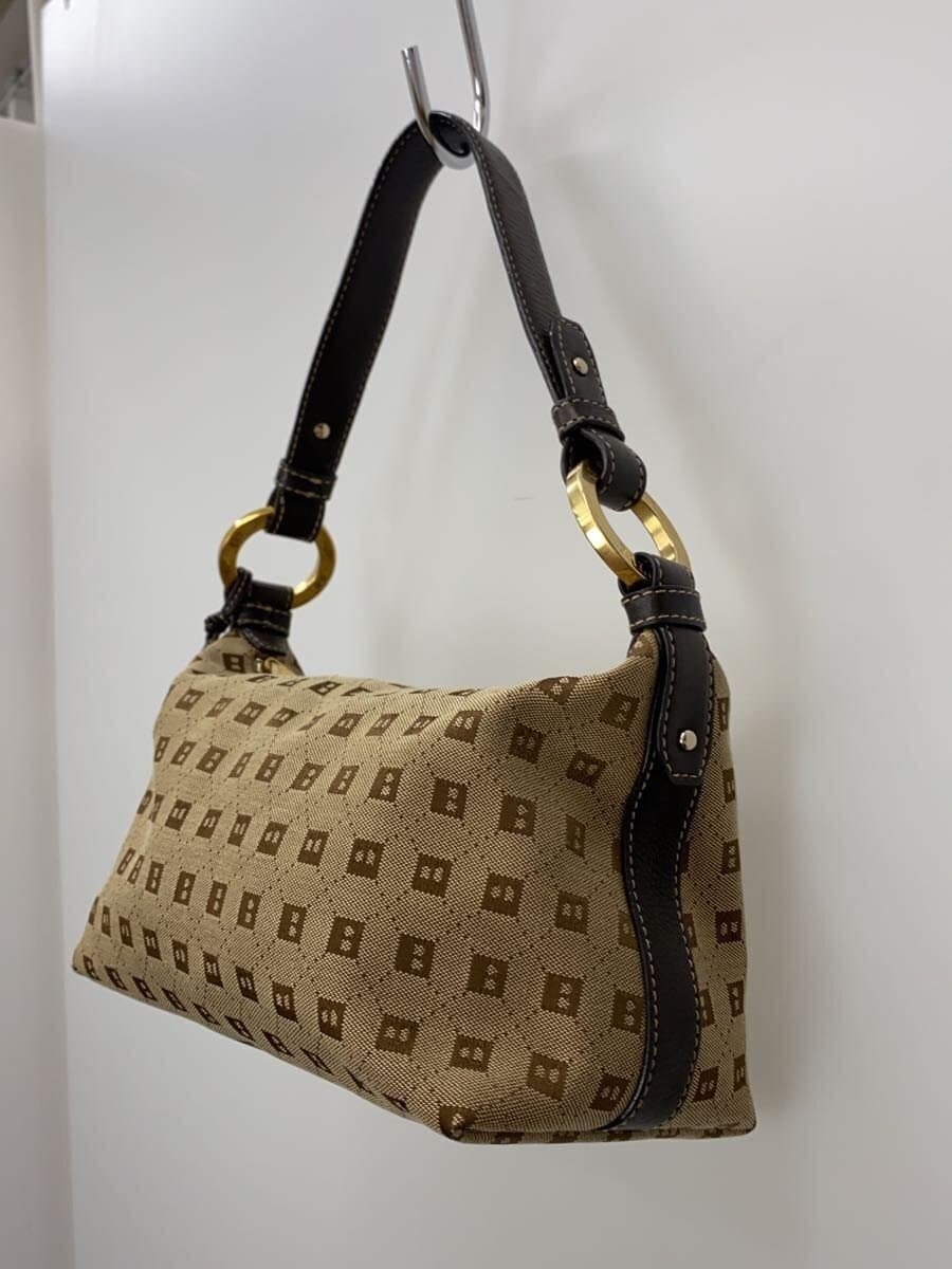 BALLY Handbag Canvas BEG All Over Pattern 2
