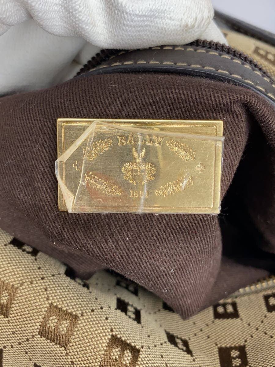 BALLY Handbag Canvas BEG All Over Pattern 5