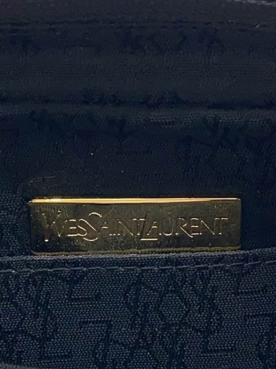 YVES SAINT LAURENT shoulder bag leather black plain 5