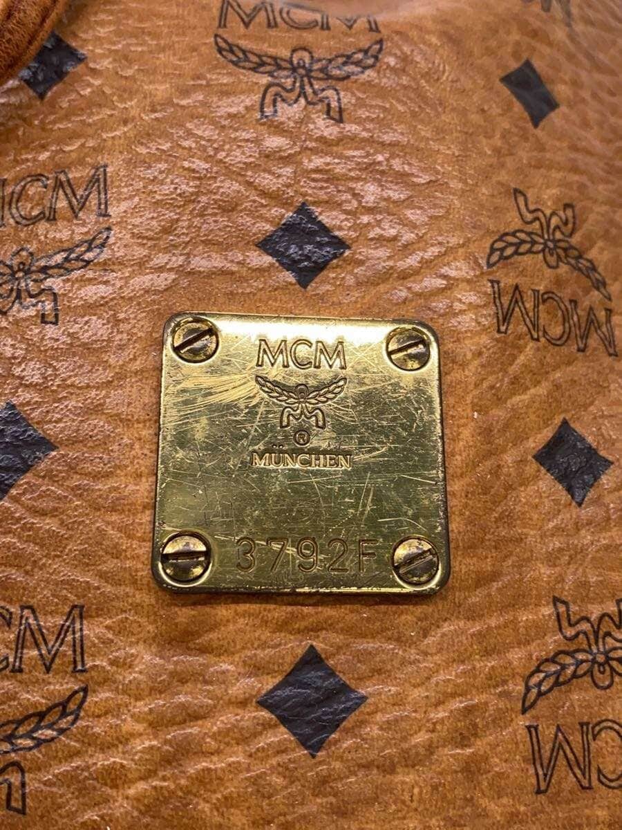 MCM shoulder bag leather BRW all-over pattern signs of use 5