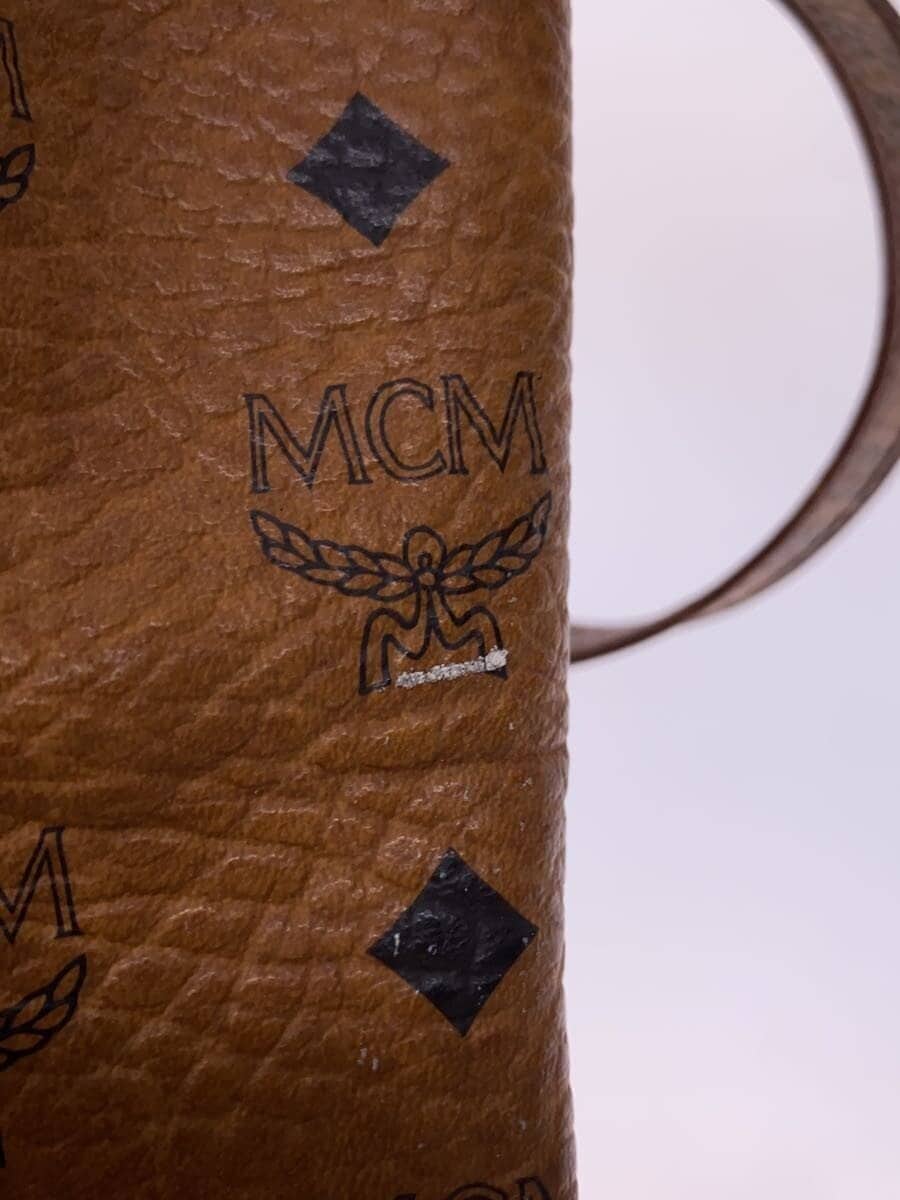 MCM shoulder bag leather BRW all-over pattern signs of use 7