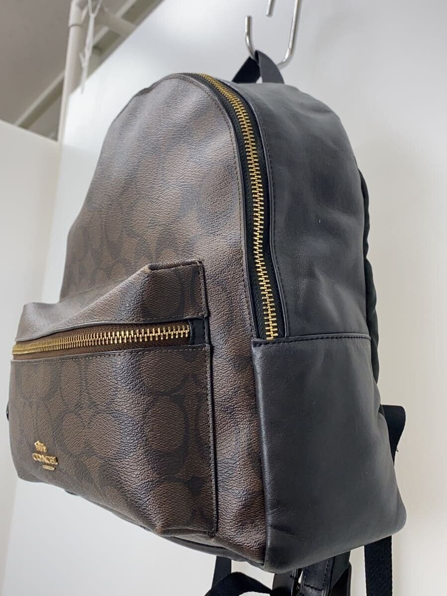 COACH Medium Charlie Backpack_Signature PVC BRW Allover Pattern F32200 2