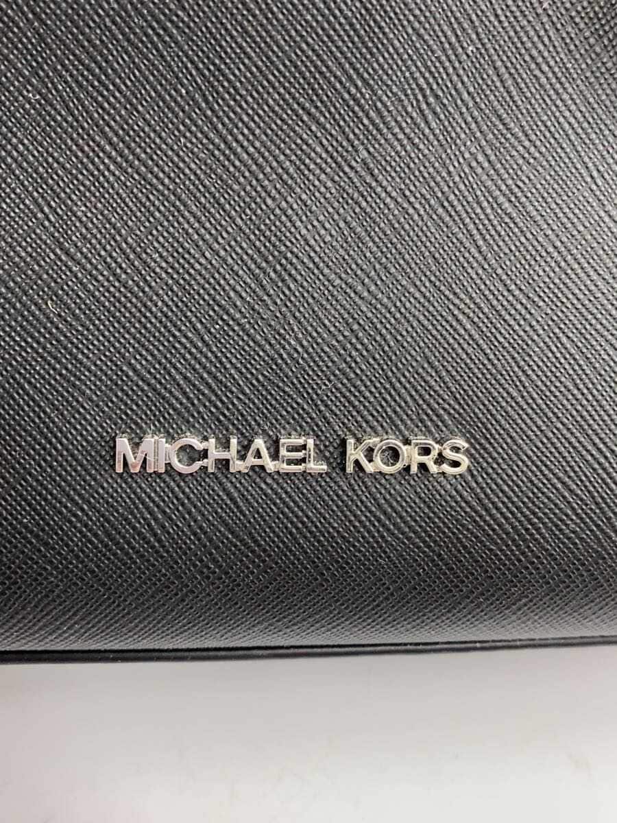 MICHAEL KORS Shoulder Bag Leather Black Solid 2WAY 5