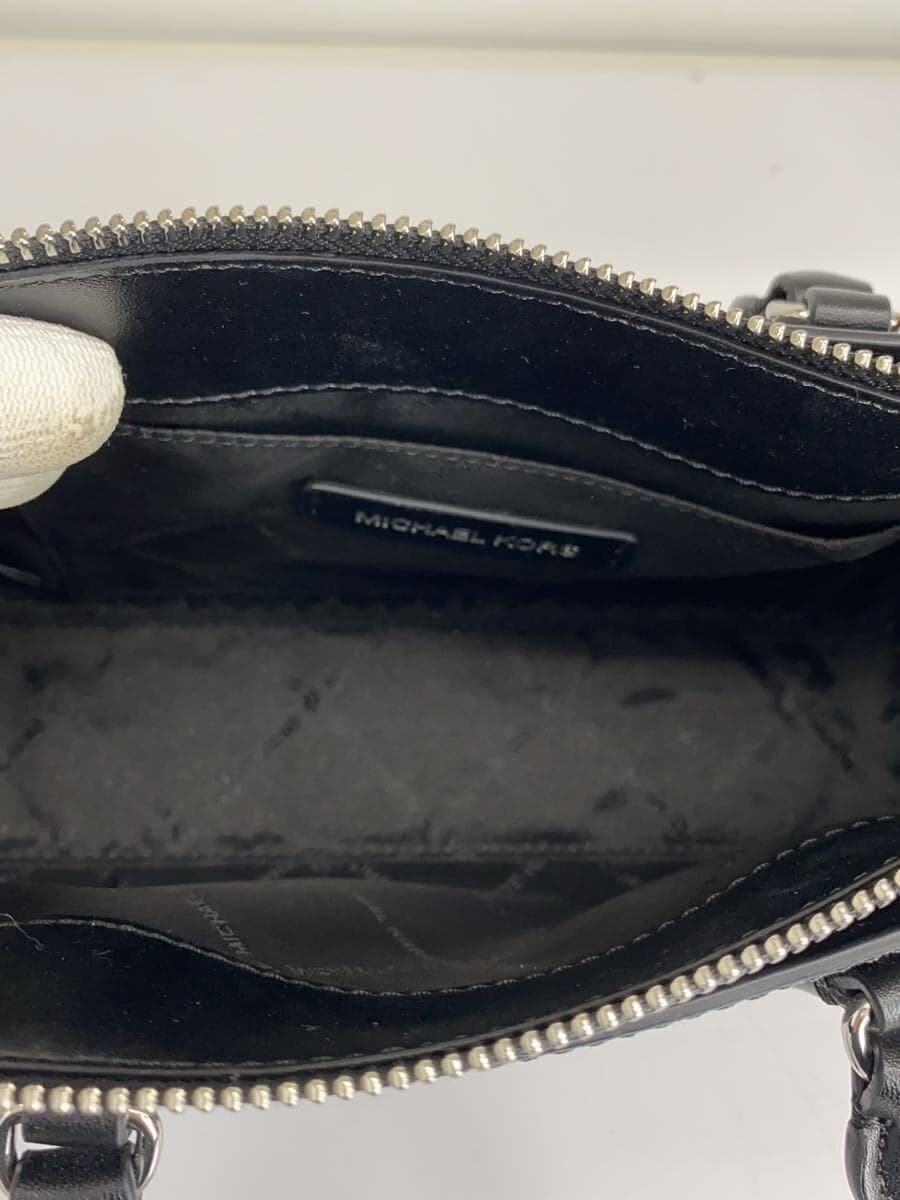 MICHAEL KORS Shoulder Bag Leather Black Solid 2WAY 6