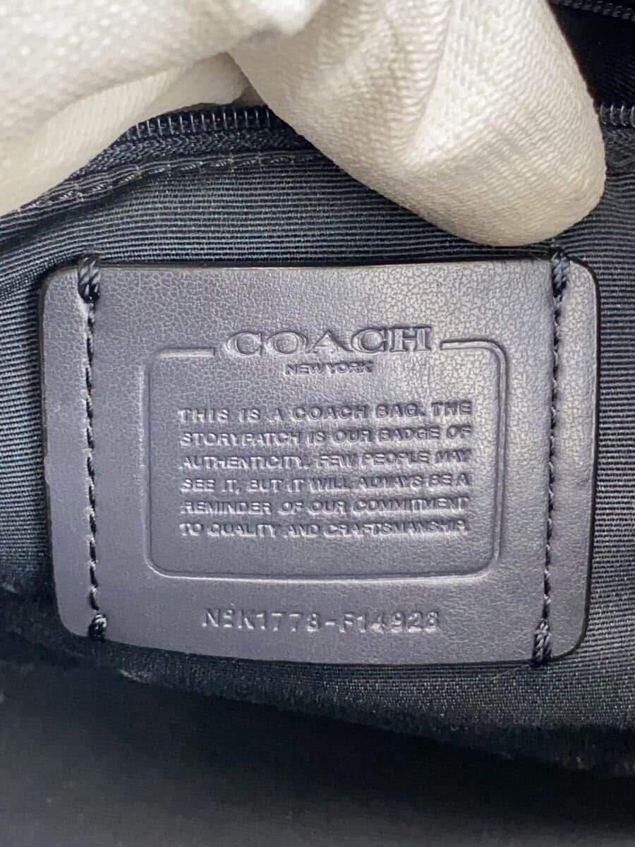 COACH Shoulder Bag Leather NVY F14928 5