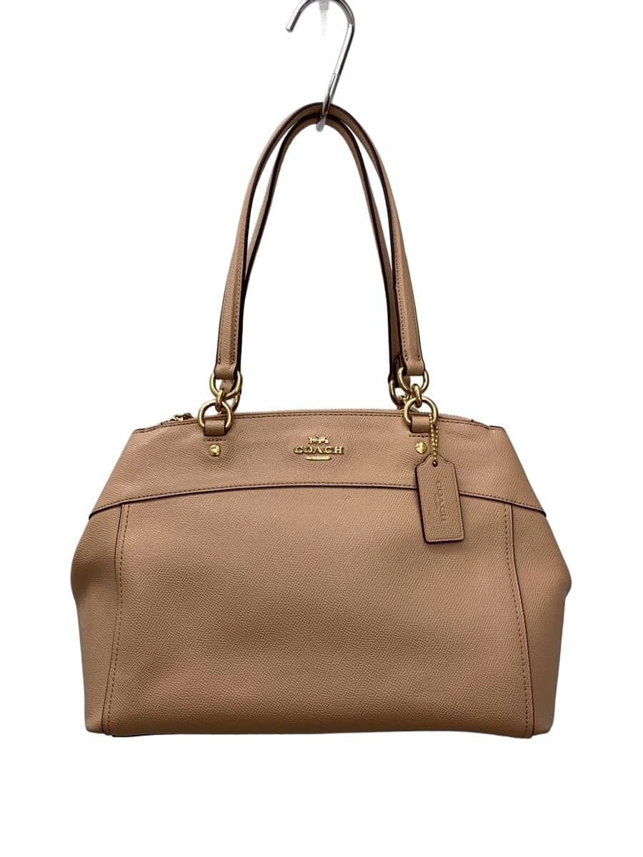 COACH Shoulder Bag Leather BEG F25397