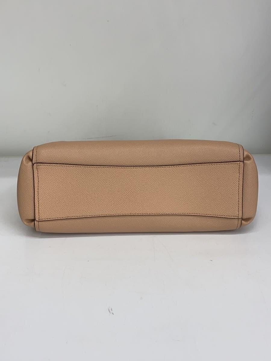 COACH Shoulder Bag Leather BEG F25397 4