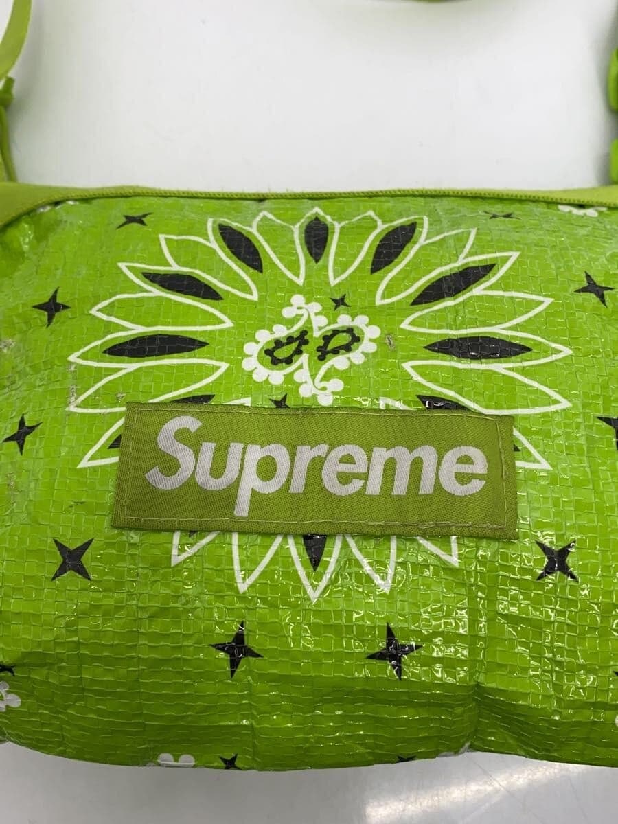 Supreme21SS BANDANA TARP SIDE BAG Shoulder Bag PVC GRN All Over Pattern 5