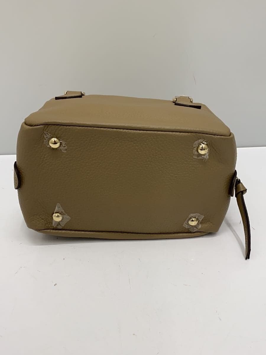 TOPKAPI Shoulder Bag Leather BEG Solid 567-88-30002 4