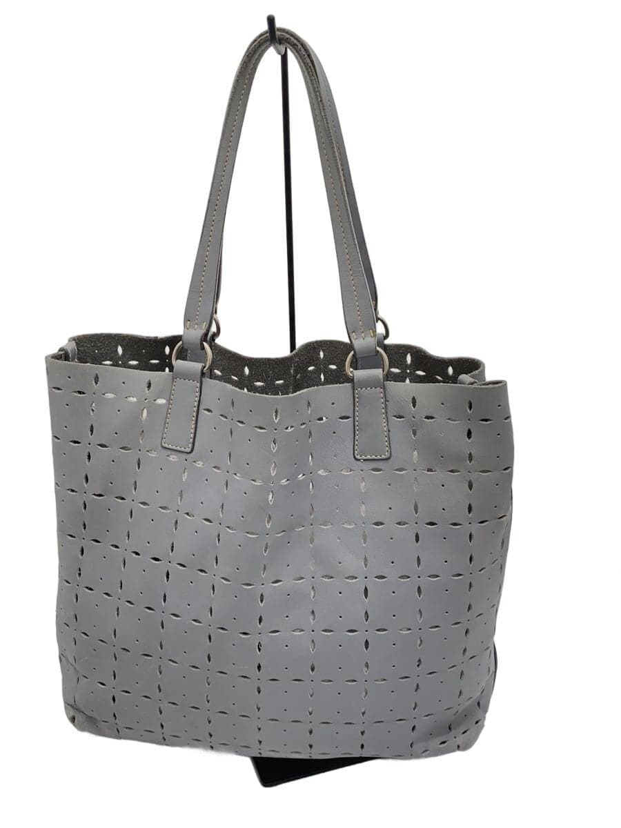 MIU MIUCUTWORK LEATHER PUNCHING TOTEBAG