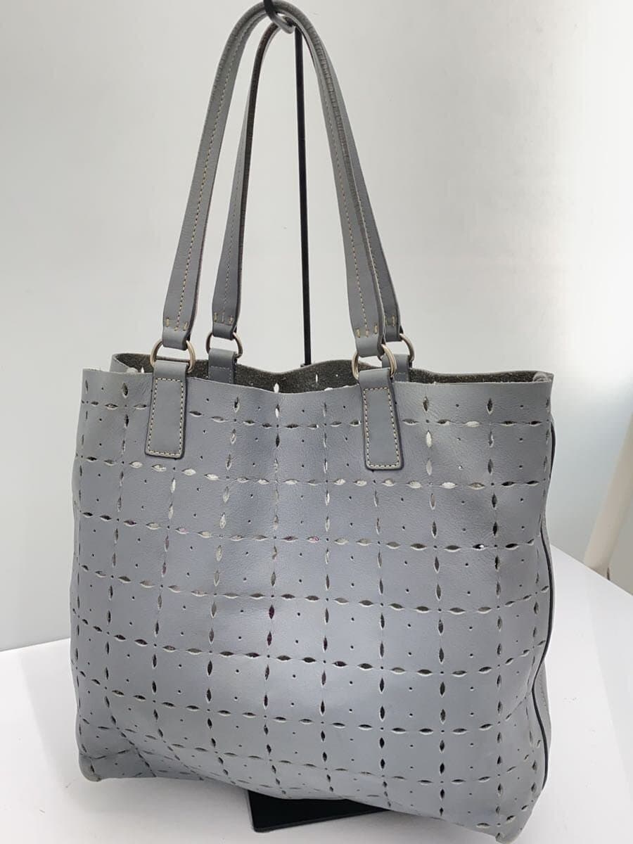 MIU MIUCUTWORK LEATHER PUNCHING TOTEBAG 2