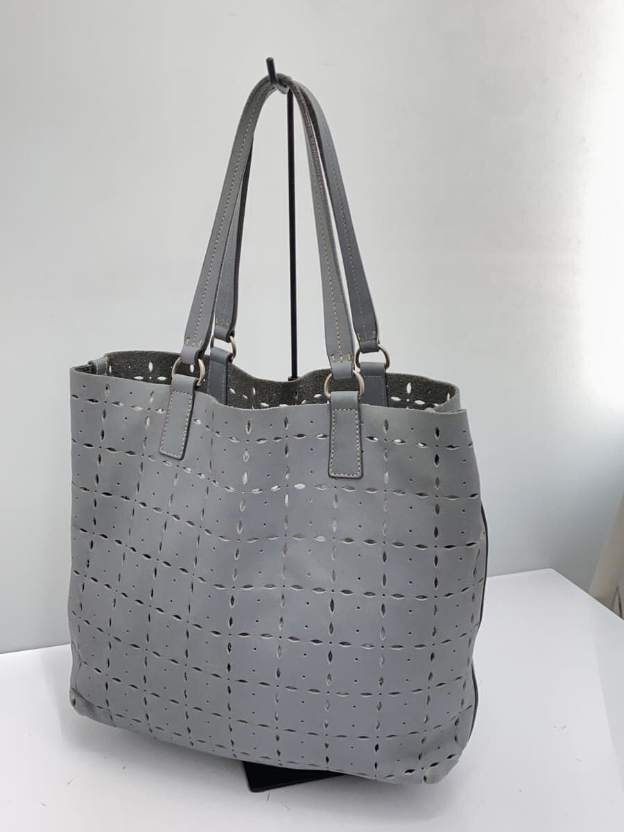 MIU MIUCUTWORK LEATHER PUNCHING TOTEBAG 3