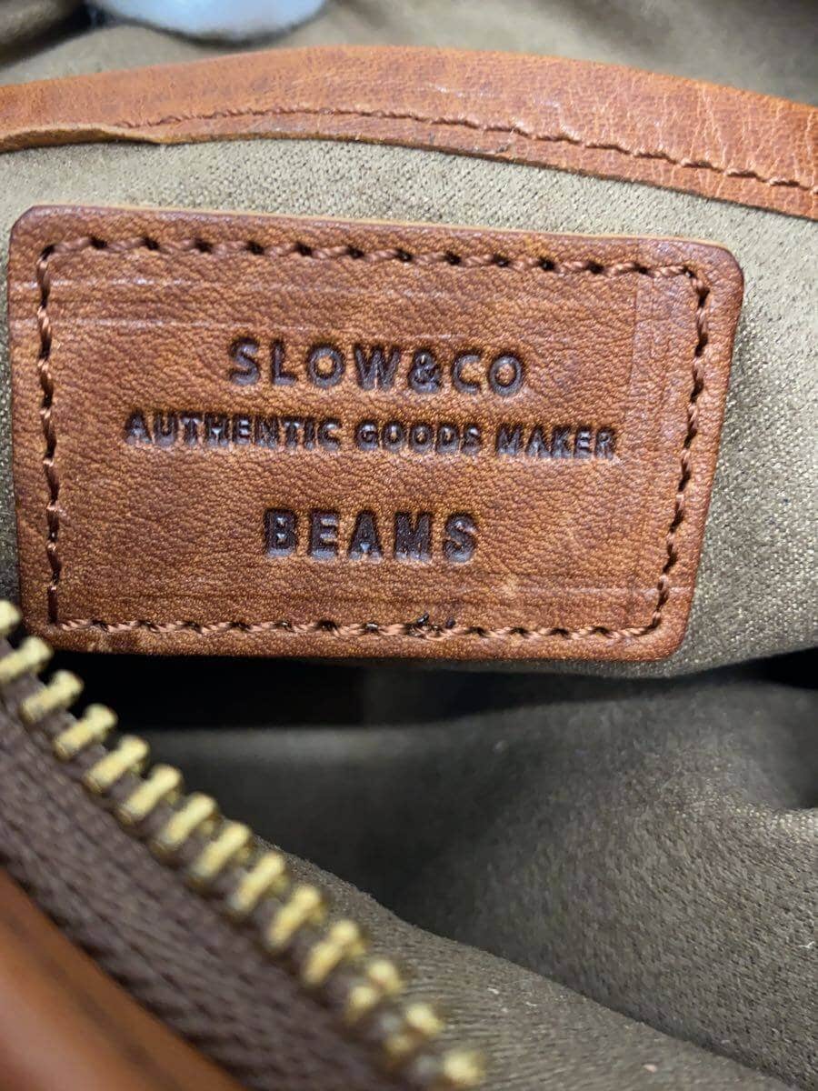 SLOW&CO x BEAMS Shoulder Bag Leather CML Solid 5