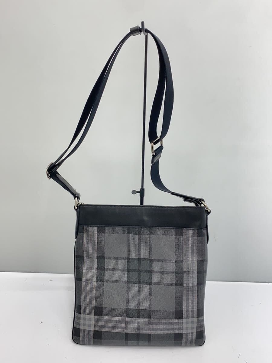 COACH Shoulder Bag Leather BLK Check F55070 3