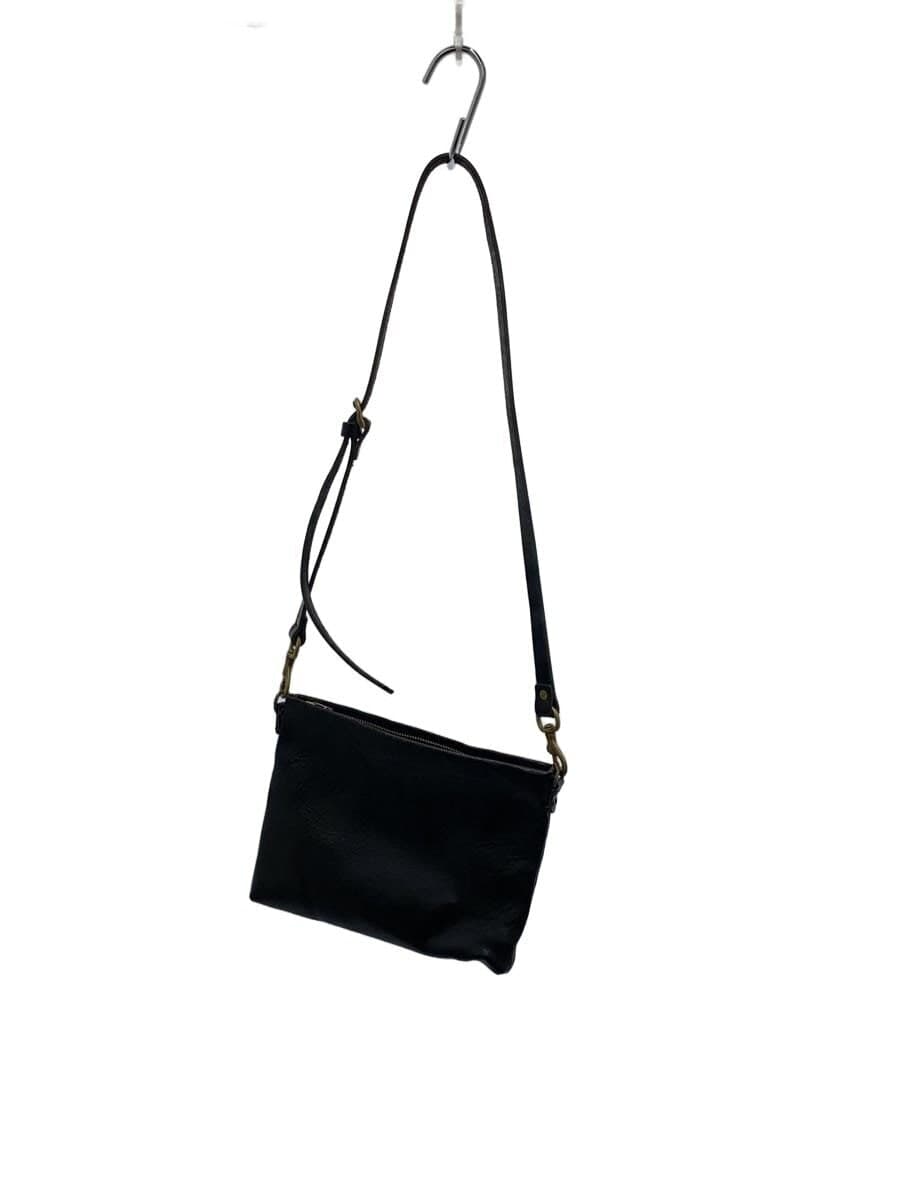 SLOW Shoulder Bag Leather BLK Plain 2