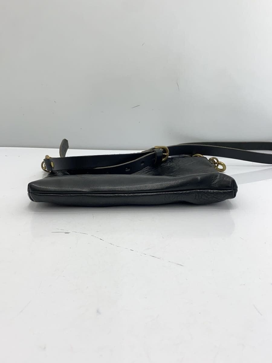SLOW Shoulder Bag Leather BLK Plain 3
