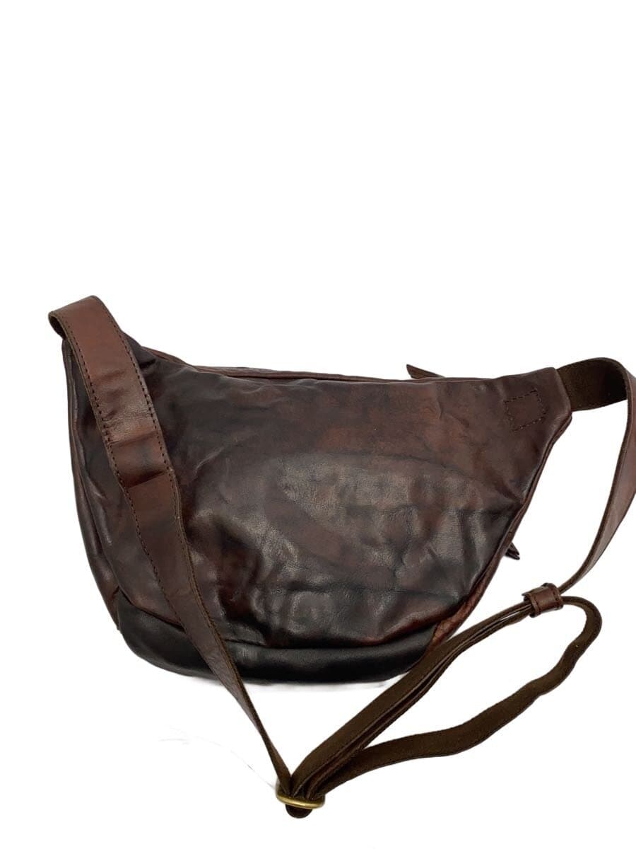 SLOW shoulder bag leather BRW plain 3