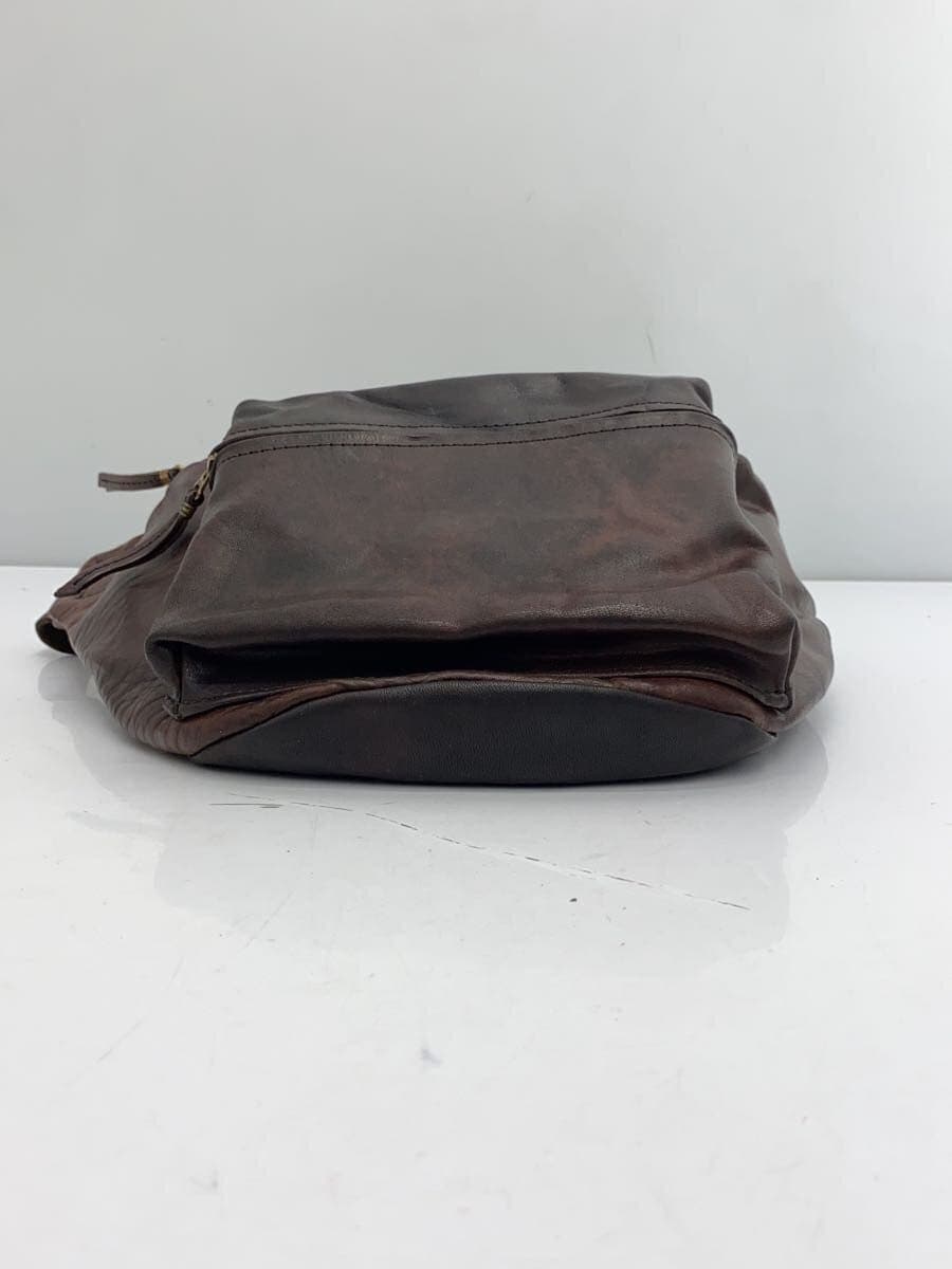 SLOW shoulder bag leather BRW plain 4
