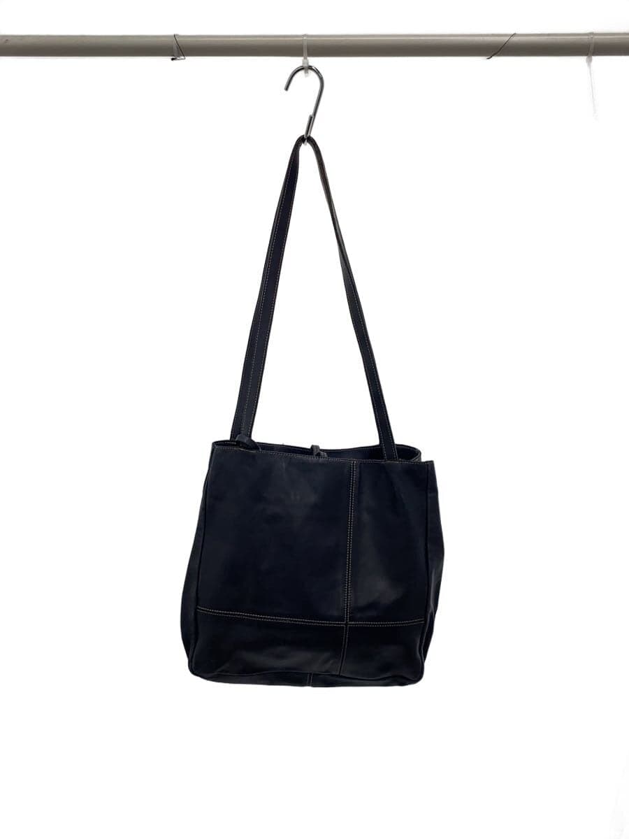 MAX MARA shoulder bag leather NVY solid color