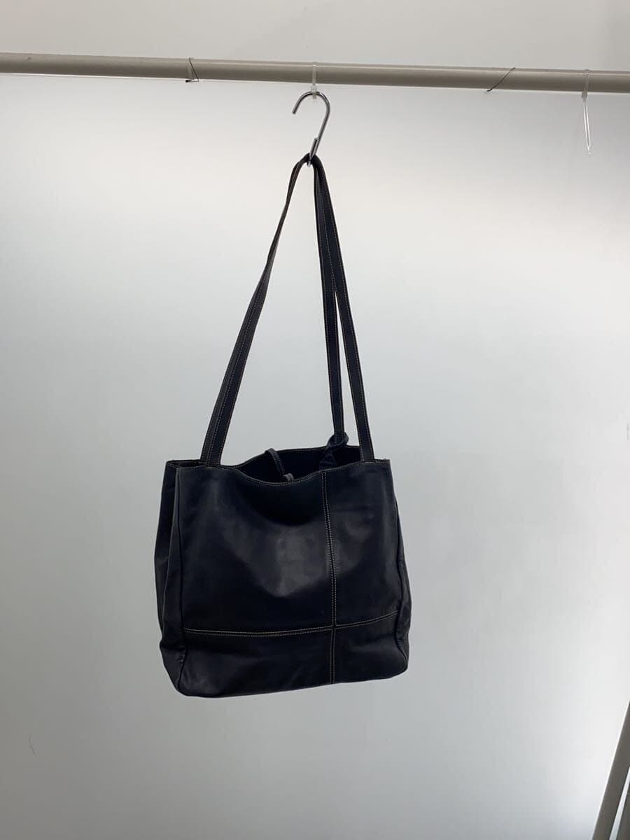 MAX MARA shoulder bag leather NVY solid color 2