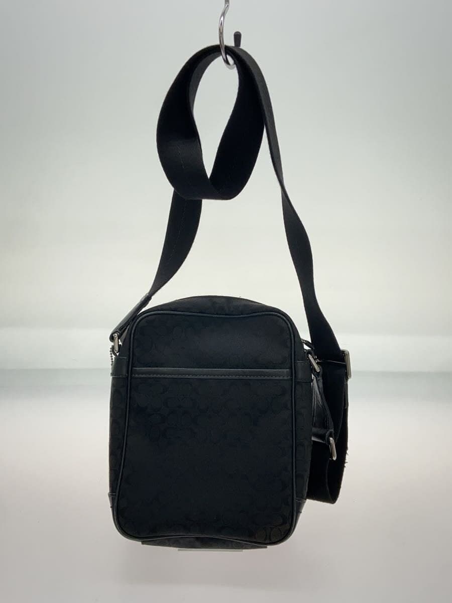 COACH Shoulder Bag Canvas BLK All Over Pattern 3