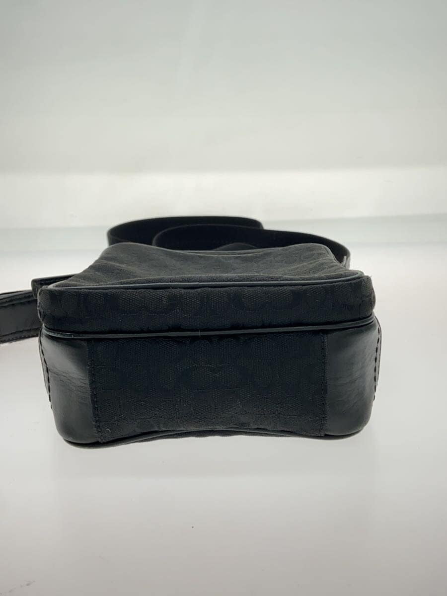 COACH Shoulder Bag Canvas BLK All Over Pattern 4