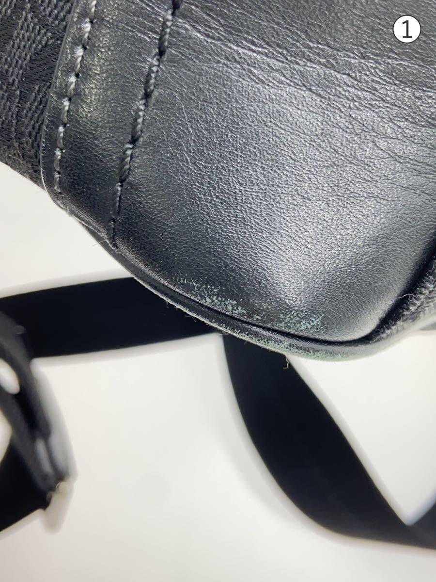 COACH Shoulder Bag Canvas BLK All Over Pattern 7