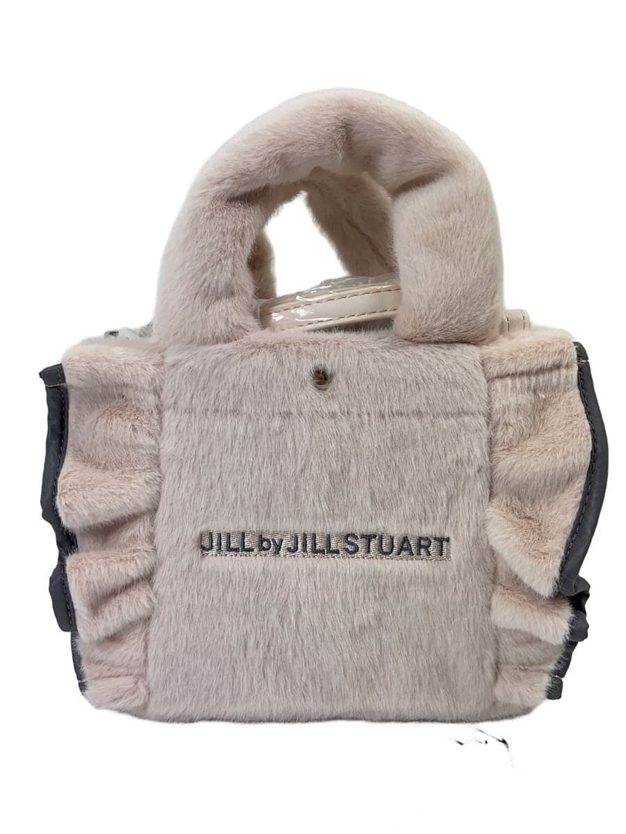 JILLSTUART With Tag Frill Tote Mini Faux Fur Tote Bag Faux Fur WHT Solid 125-528