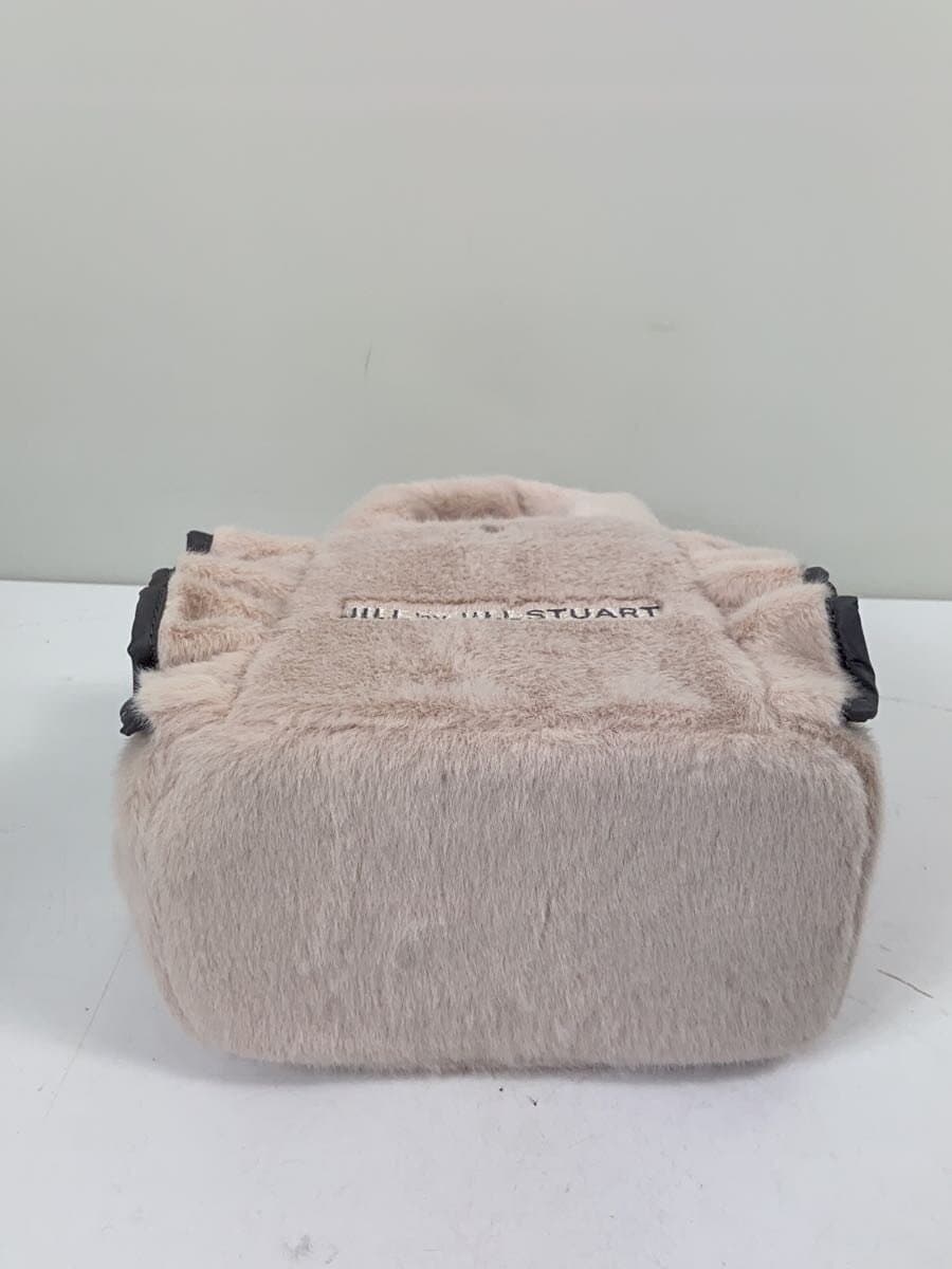 JILLSTUART With Tag Frill Tote Mini Faux Fur Tote Bag Faux Fur WHT Solid 125-528 4