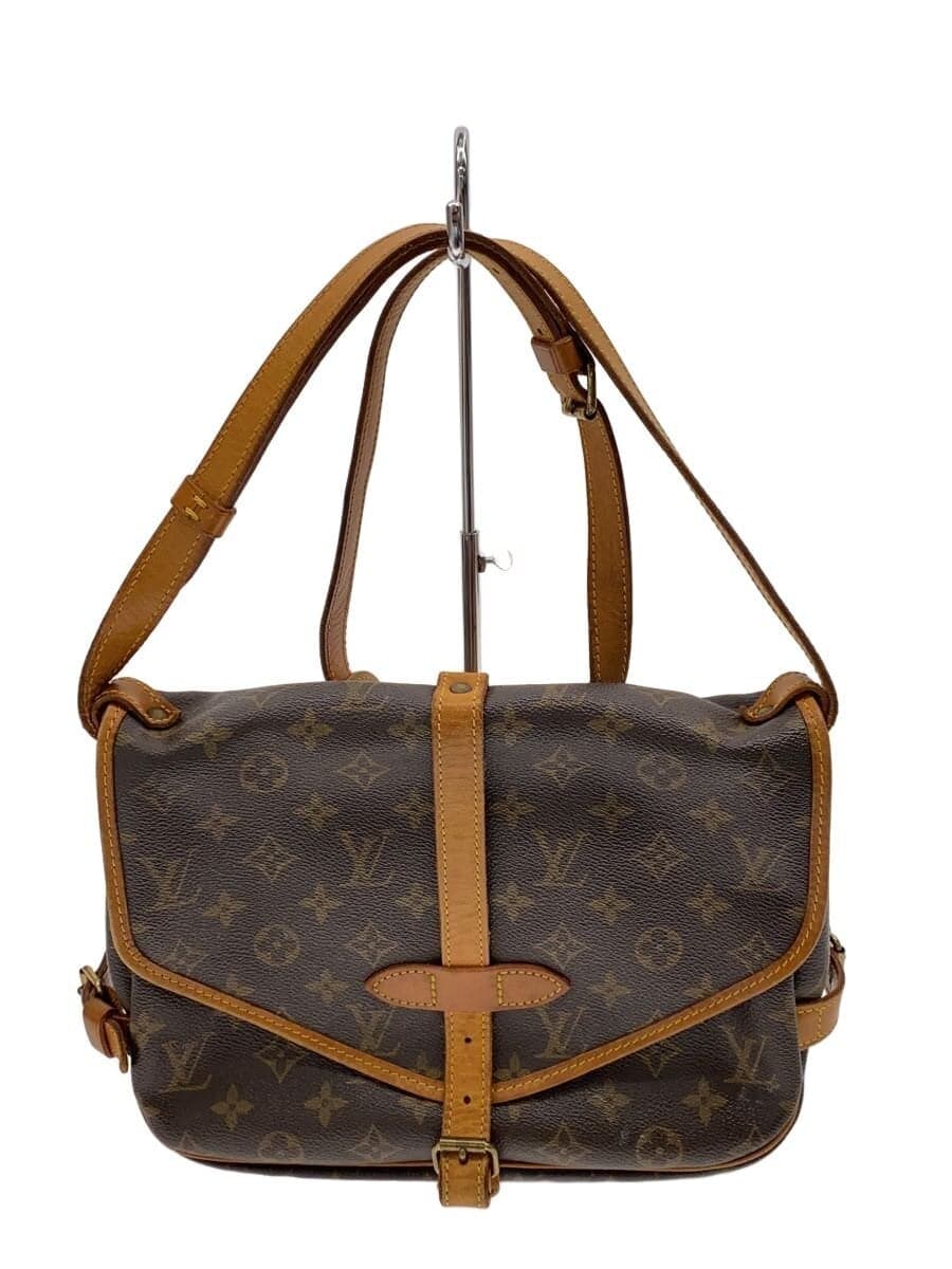 LOUIS VUITTON1)Saumur 30_Monogram Canvas PVC BRW