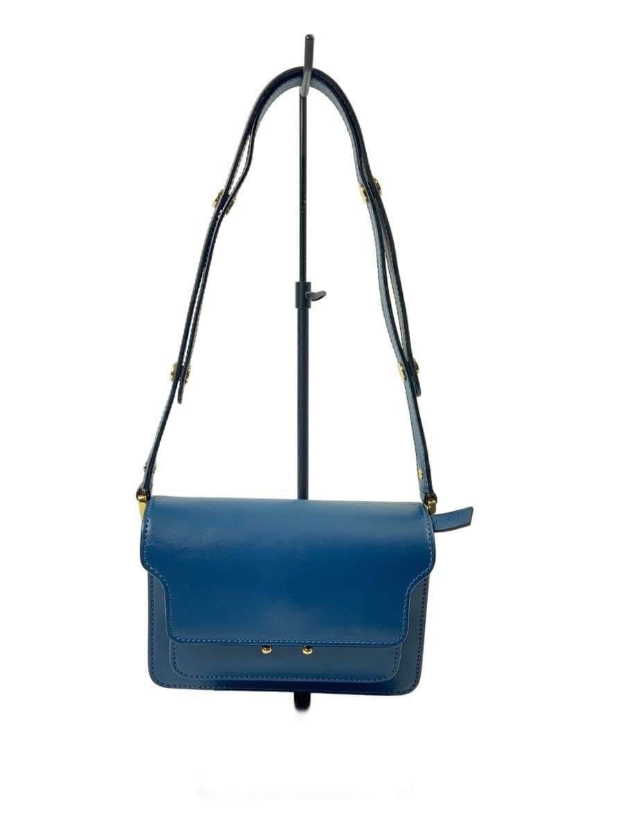 MARNI Shoulder Bag Leather BLU Solid SBMPS01U00