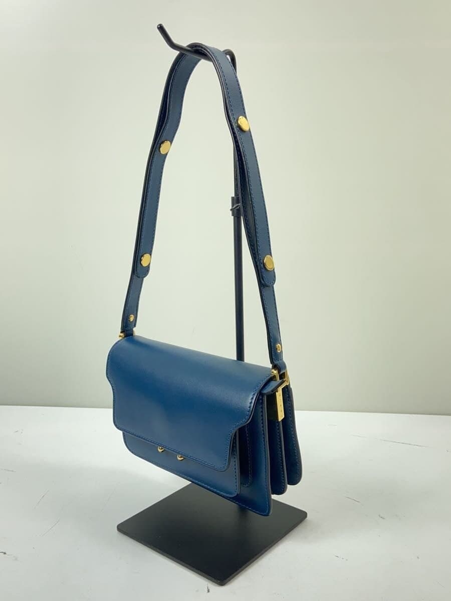 MARNI Shoulder Bag Leather BLU Solid SBMPS01U00 2