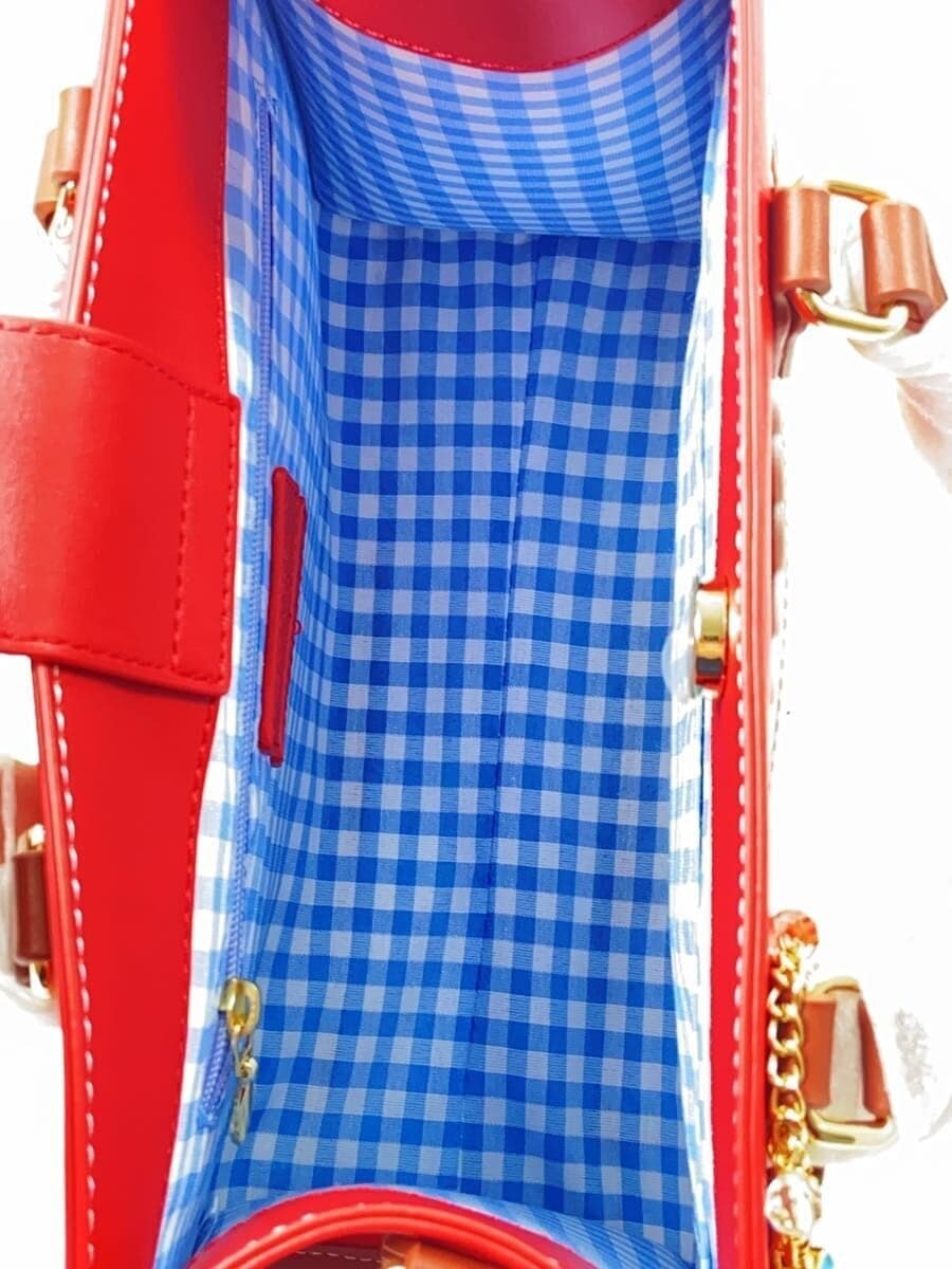 Samantha Thavasa With Tag 「Monchhichi 」Collection Bag Charm Handbag Faux Leather RED 6